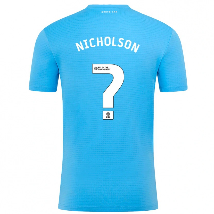 Danxen Enfant Joseph Nicholson #0 Maillot de Gardien Blanc Bleu 2025/26 T-shirt