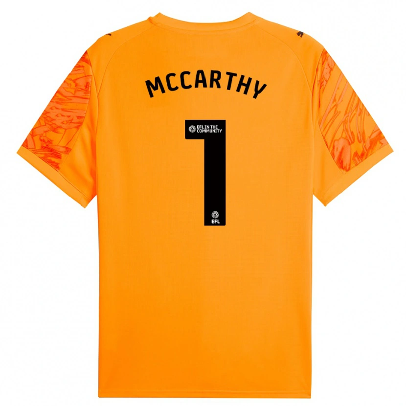 Danxen Enfant Alex McCarthy #1 Maillot de Gardien Noir Orange 2025/26 T-shirt