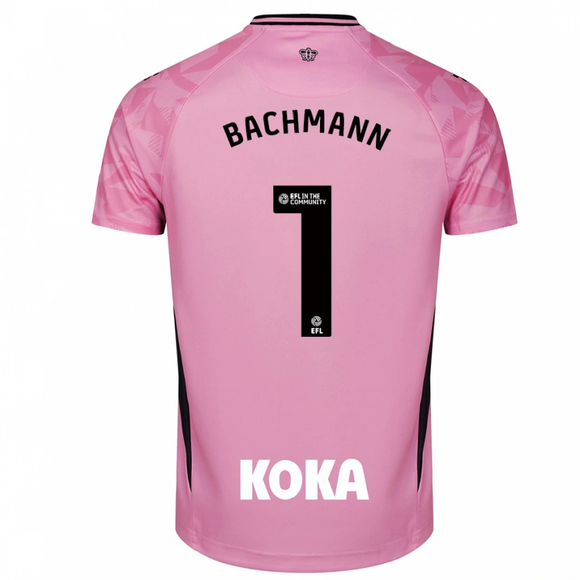 Danxen Enfant Daniel Bachmann #1 Maillot de Gardien Noir Rose Clair 2025/26 T-shirt