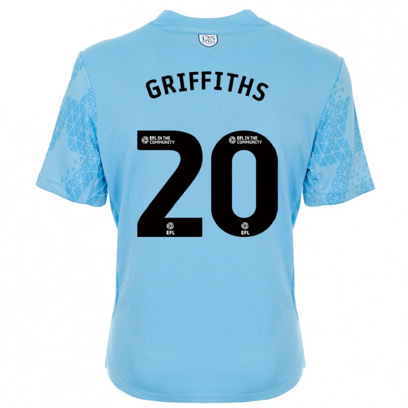 Danxen Enfant Josh Griffiths #20 Maillot de Gardien Noir Bleu Ciel 2025/26 T-shirt
