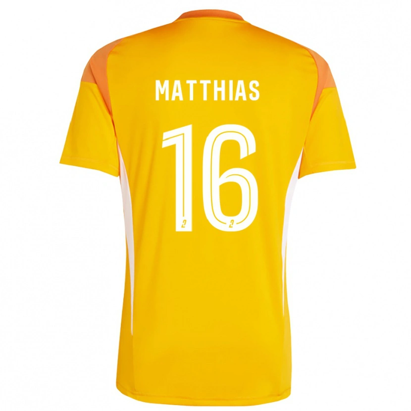 Danxen Enfant Matthias da Silva #16 Maillot de Gardien Rouge Orange 2025/26 T-shirt