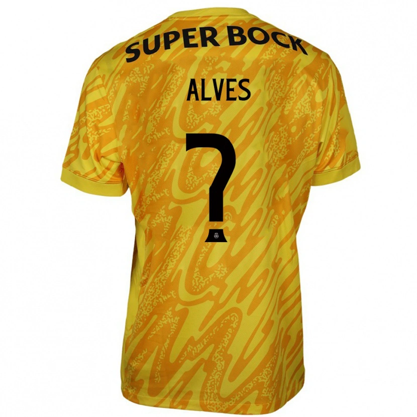 Danxen Enfant Guilherme Alves #0 Maillot de Gardien Jaune Orange 2025/26 T-shirt