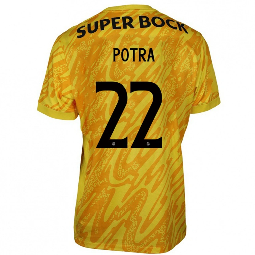 Danxen Enfant Catarina Potra #22 Maillot de Gardien Jaune Orange 2025/26 T-shirt