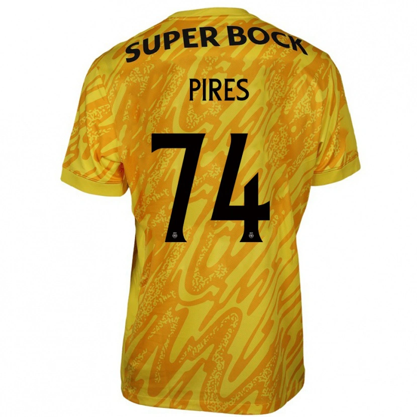 Danxen Enfant Guilherme Pires #74 Maillot de Gardien Jaune Orange 2025/26 T-shirt
