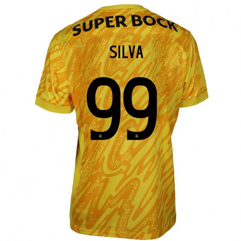 Danxen Enfant Francisco Silva #99 Maillot de Gardien Jaune Orange 2025/26 T-shirt