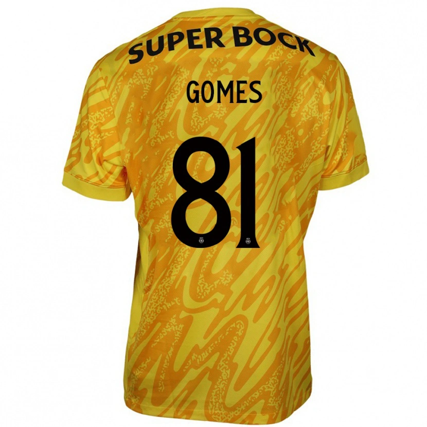Danxen Enfant Salvador Gomes #81 Maillot de Gardien Jaune Orange 2025/26 T-shirt