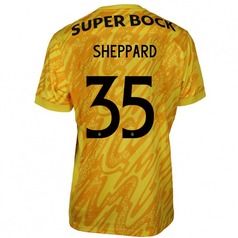 Danxen Enfant Catriona Sheppard #35 Maillot de Gardien Jaune Orange 2025/26 T-shirt