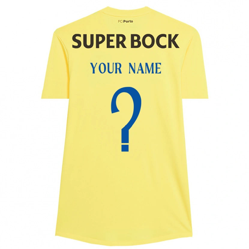 Danxen Enfant FC Porto Maillot de Gardien Jaune Clair Noir 2025/26 T-shirt