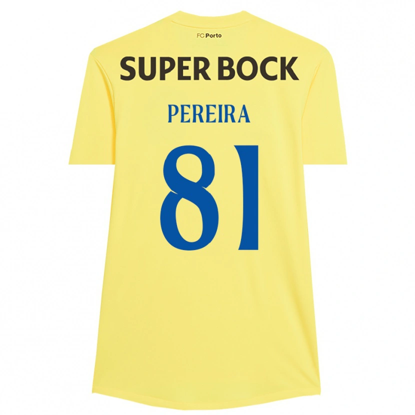 Danxen Enfant Martim Pereira #81 Maillot de Gardien Jaune Clair Noir 2025/26 T-shirt