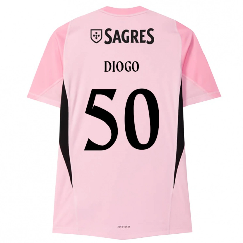 Danxen Enfant Diogo Ferreira #50 Maillot de Gardien Rose Noir 2025/26 T-shirt