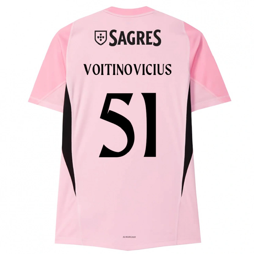 Danxen Enfant Arnas Voitinovičius #51 Maillot de Gardien Rose Noir 2025/26 T-shirt