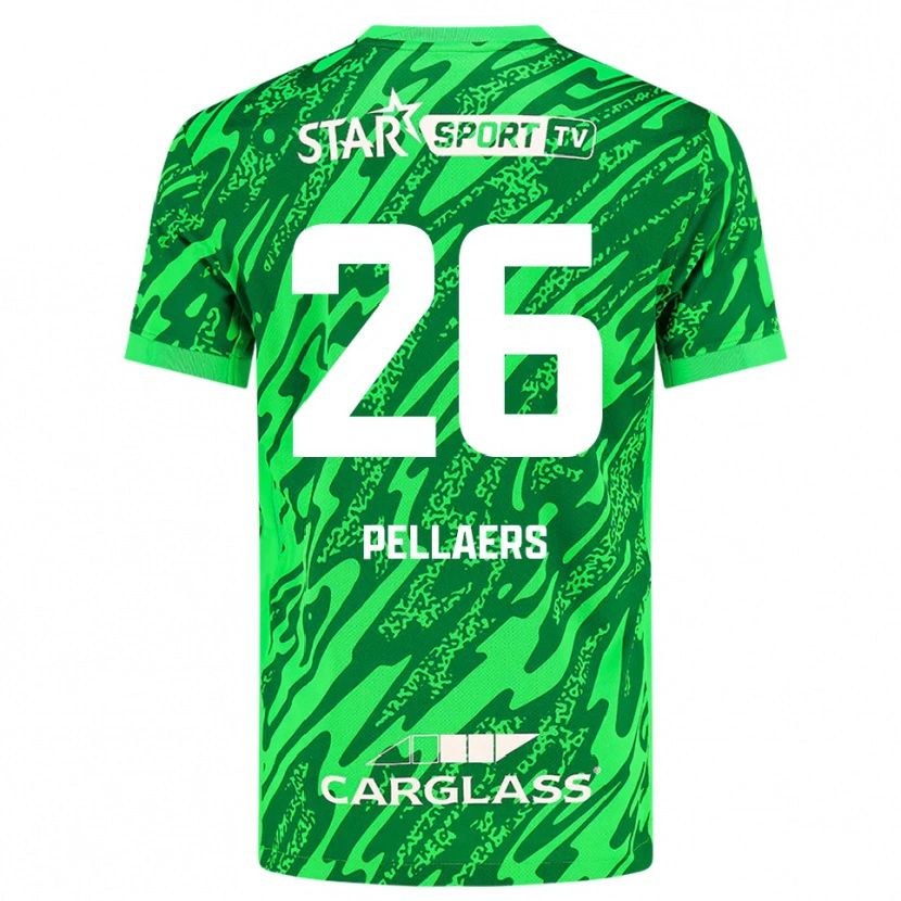 Danxen Enfant Amanuel Pellaers #26 Maillot de Gardien Vert Foncé Blanc 2025/26 T-shirt