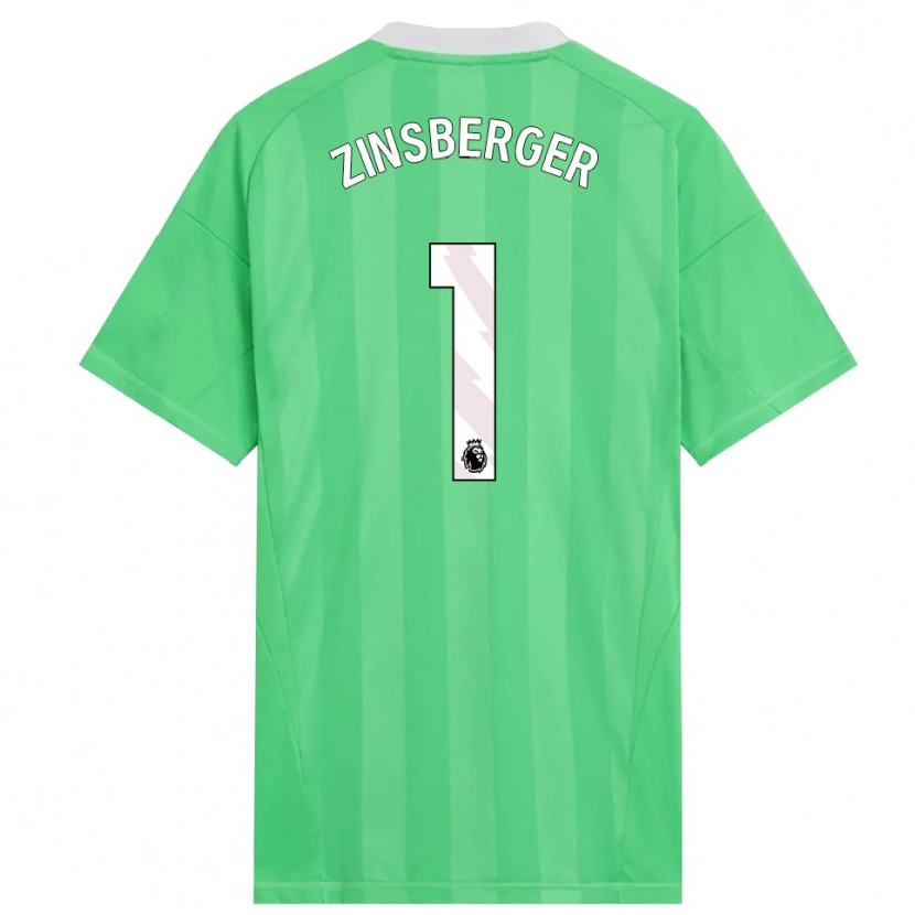 Danxen Enfant Manuela Zinsberger #1 Maillot de Gardien Vert Clair Blanc 2025/26 T-shirt