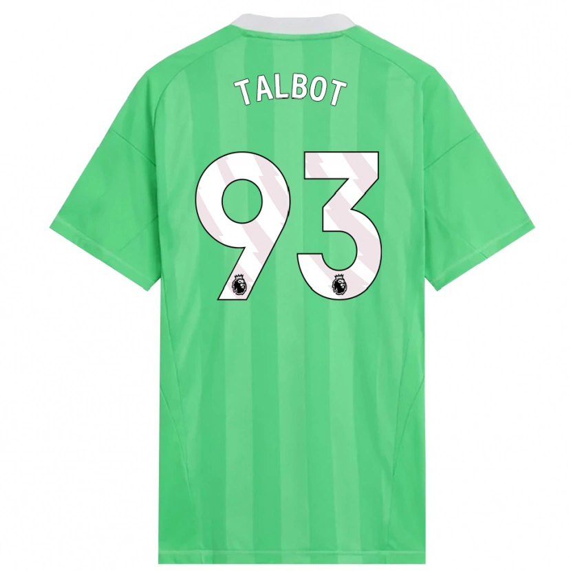Danxen Enfant Jack Talbot #93 Maillot de Gardien Vert Clair Blanc 2025/26 T-shirt