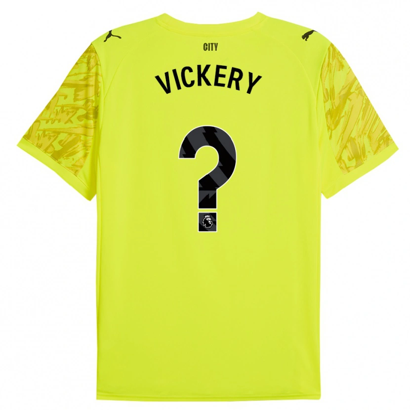 Danxen Enfant Ben Vickery #0 Maillot de Gardien Jaune Orange Noir 2025/26 T-shirt