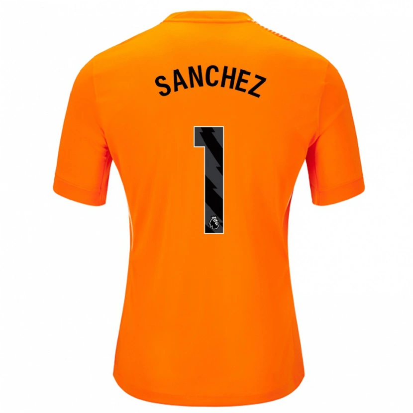 Danxen Enfant Robert Sánchez #1 Maillot de Gardien Orange Noir 2025/26 T-shirt