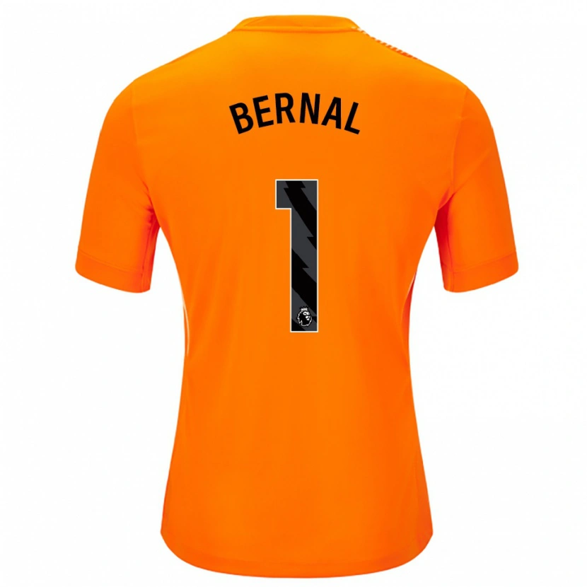 Danxen Enfant Freddy Bernal #1 Maillot de Gardien Orange Noir 2025/26 T-shirt
