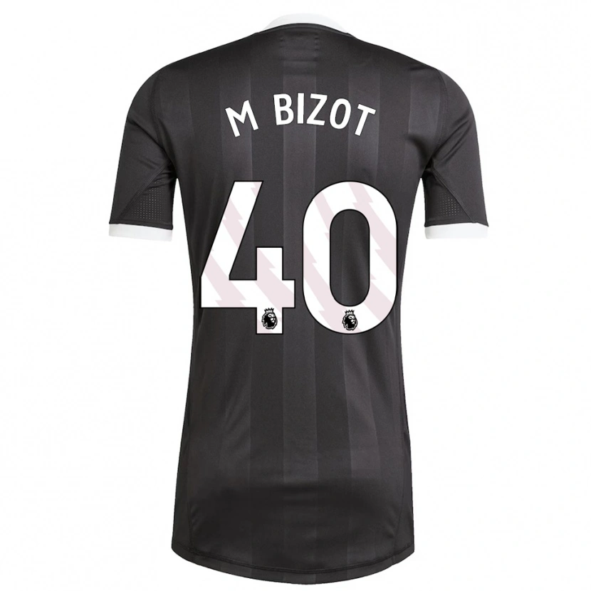 Danxen Enfant Marco Bizot #40 Maillot de Gardien Noir Blanc 2025/26 T-shirt