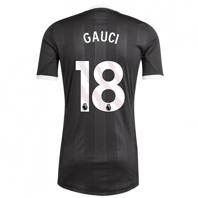 Danxen Enfant Joe Gauci #18 Maillot de Gardien Noir Blanc 2025/26 T-shirt
