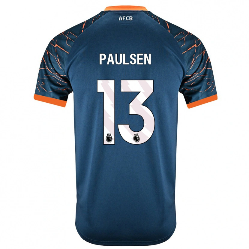 Danxen Enfant Alex Paulsen #13 Maillot de Gardien Bleu Ardoise Foncé 2025/26 T-shirt