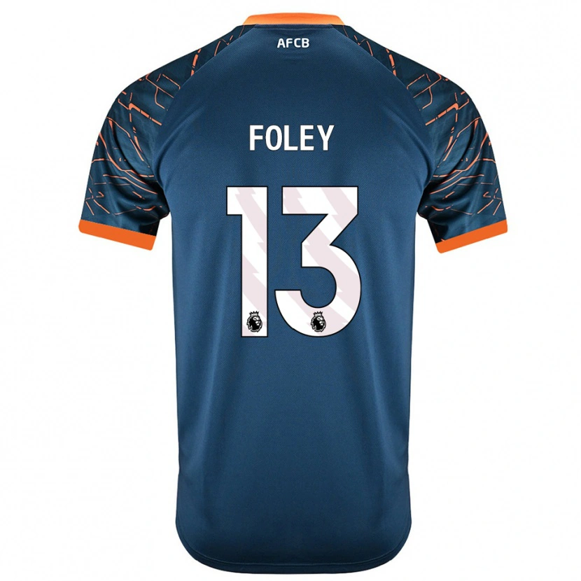 Danxen Enfant Erin Foley #13 Maillot de Gardien Bleu Ardoise Foncé 2025/26 T-shirt