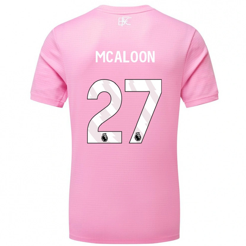 Danxen Enfant Naoisha Mcaloon #27 Maillot de Gardien Blanc Rose 2025/26 T-shirt