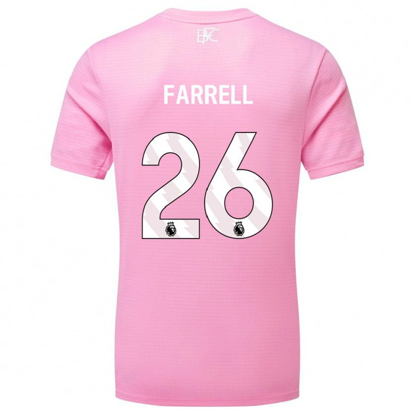 Danxen Enfant Lucy Farrell #26 Maillot de Gardien Blanc Rose 2025/26 T-shirt