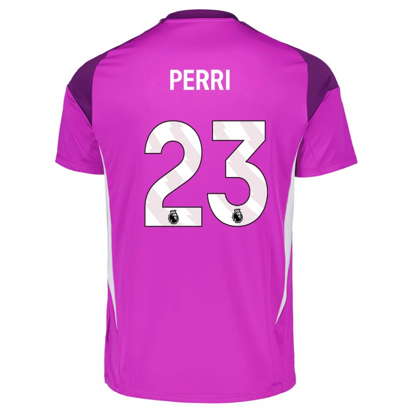 Danxen Enfant Lucas Perri #23 Maillot de Gardien Blanc Violet 2025/26 T-shirt