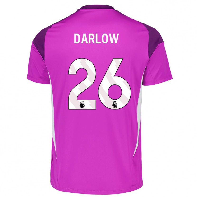 Danxen Enfant Karl Darlow #26 Maillot de Gardien Blanc Violet 2025/26 T-shirt