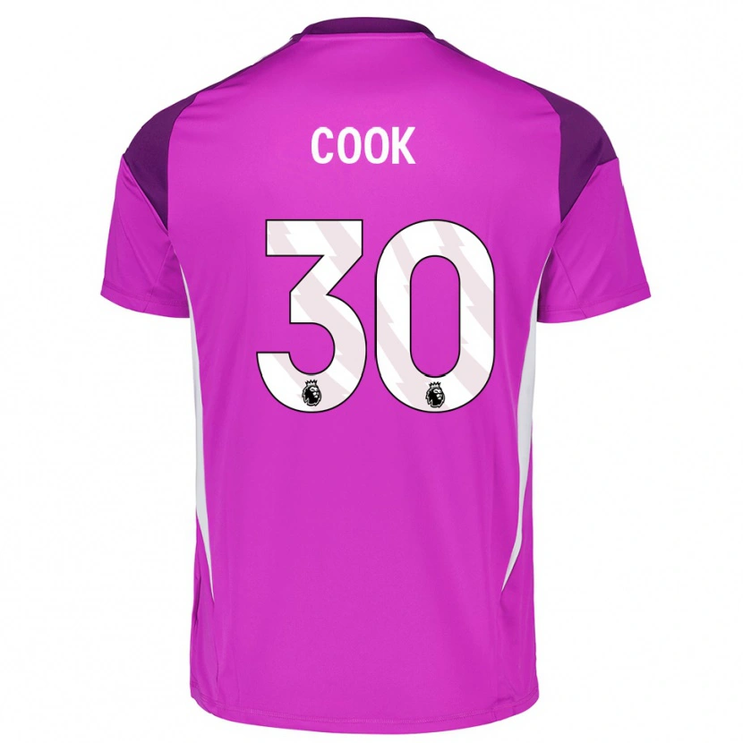 Danxen Enfant Robbie Cook #30 Maillot de Gardien Blanc Violet 2025/26 T-shirt