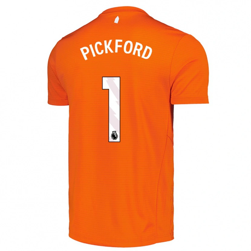 Danxen Enfant Jordan Pickford #1 Maillot de Gardien Orange Noir 2025/26 T-shirt