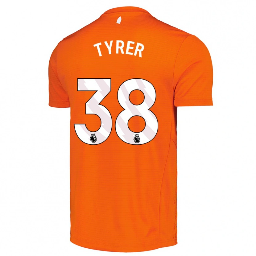 Danxen Enfant Harry Tyrer #38 Maillot de Gardien Orange Noir 2025/26 T-shirt
