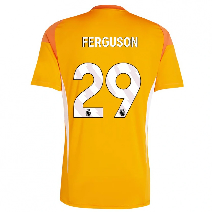 Danxen Enfant Georgie Ferguson #29 Maillot de Gardien Blanc Orange 2025/26 T-shirt