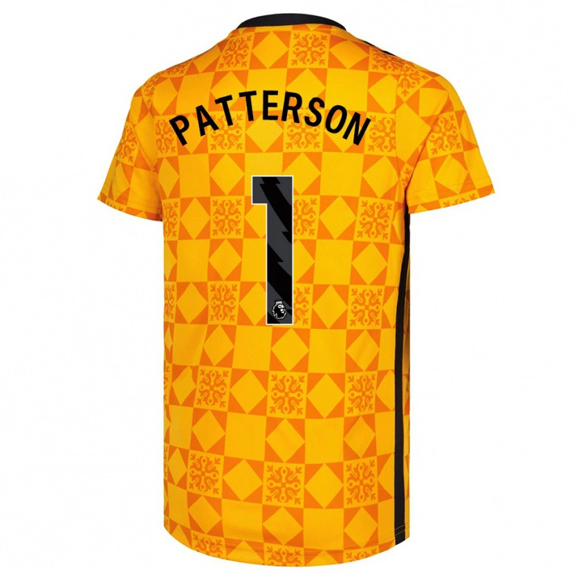 Danxen Enfant Anthony Patterson #1 Maillot de Gardien Jaune Noir 2025/26 T-shirt