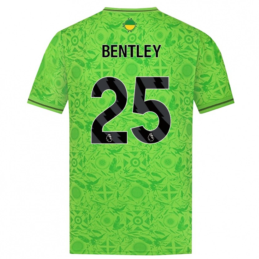 Danxen Enfant Daniel Bentley #25 Maillot de Gardien Vert Noir 2025/26 T-shirt