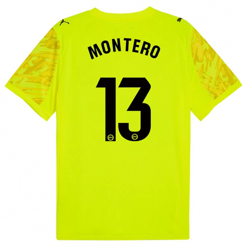 Danxen Enfant Rubén Montero #13 Maillot de Gardien Jaune Noir 2025/26 T-shirt