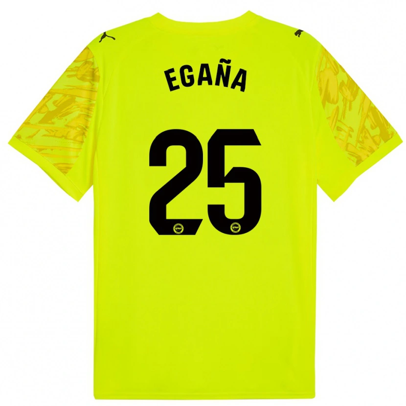 Danxen Enfant Eider Egaña #25 Maillot de Gardien Jaune Noir 2025/26 T-shirt