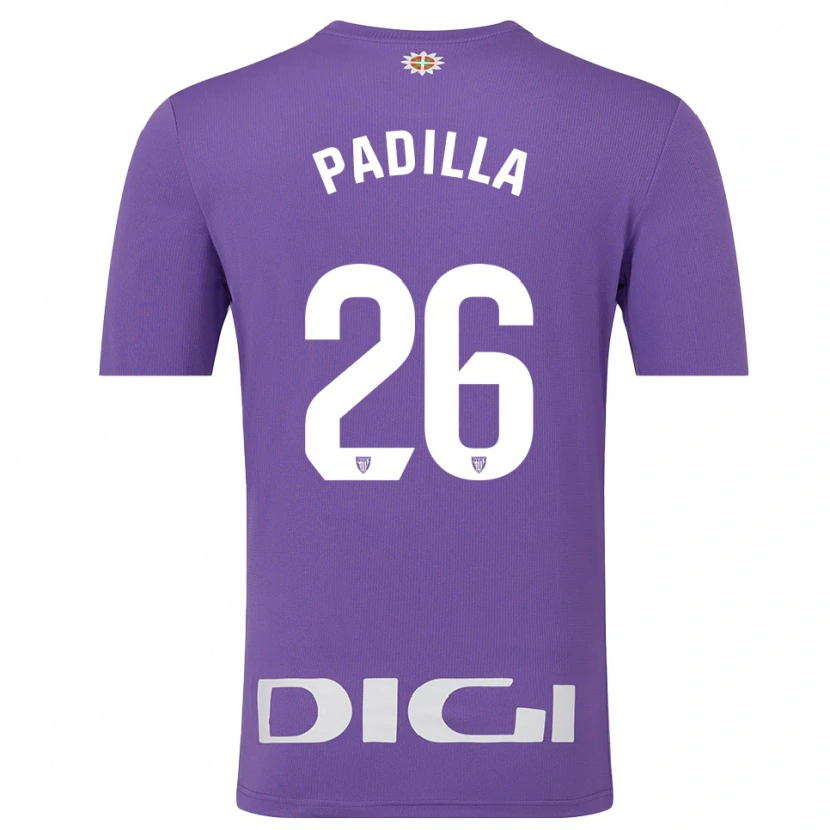 Danxen Enfant Álex Padilla #26 Maillot de Gardien Violet Blanc 2025/26 T-shirt