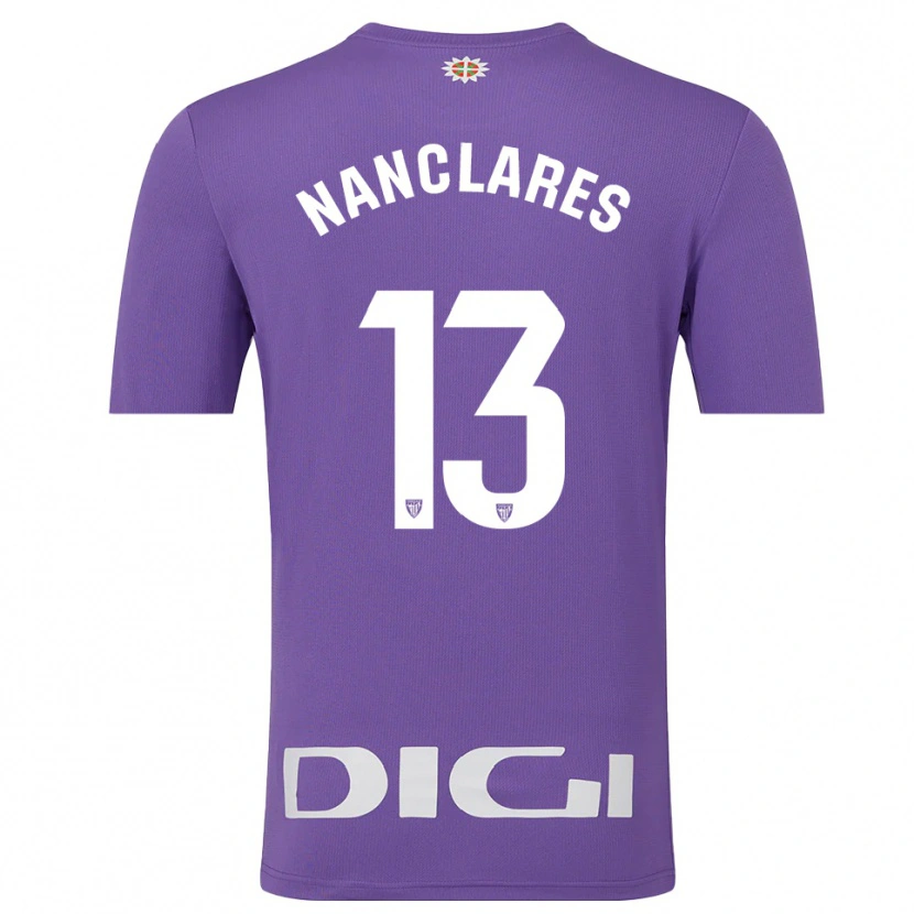 Danxen Enfant Adriana Nanclares Romero #13 Maillot de Gardien Violet Blanc 2025/26 T-shirt