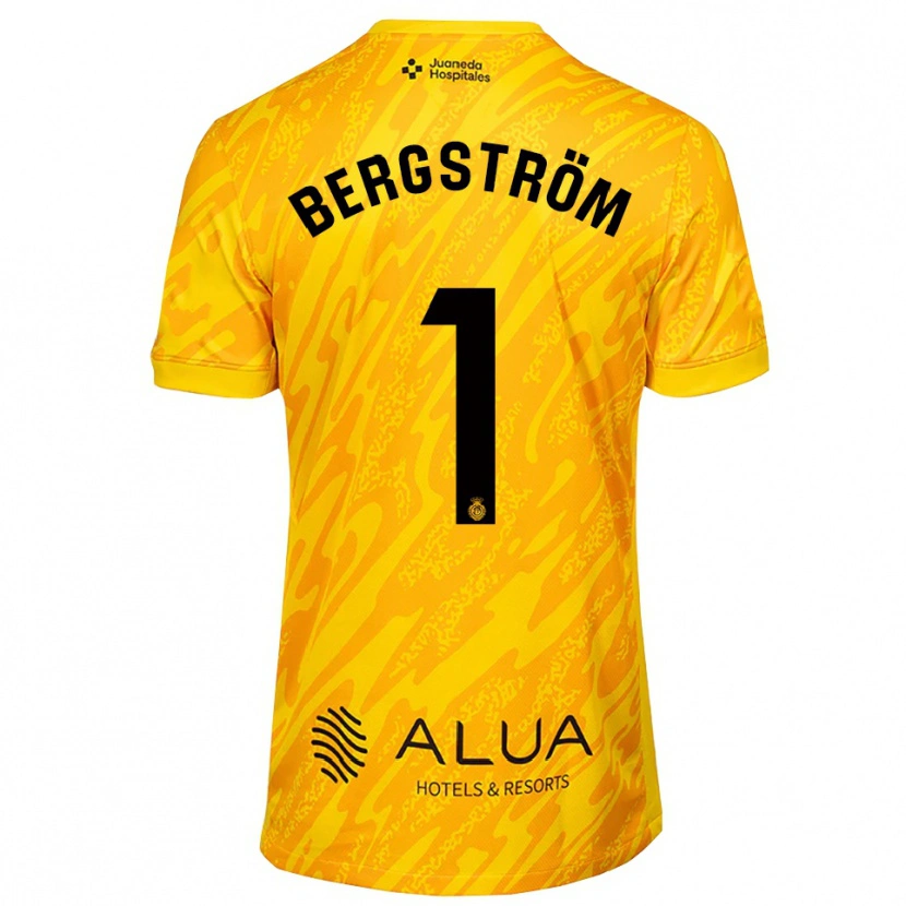 Danxen Enfant Lucas Bergström #1 Maillot de Gardien Orange Noir 2025/26 T-shirt