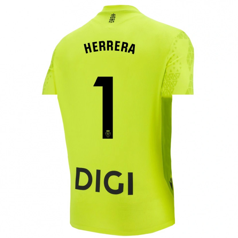 Danxen Enfant Sergio Herrera #1 Maillot de Gardien Vert Fluo 2025/26 T-shirt