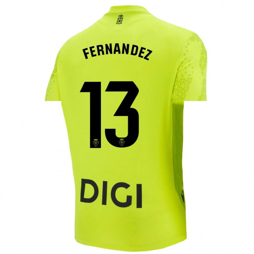 Danxen Enfant Aitor Fernández #13 Maillot de Gardien Vert Fluo 2025/26 T-shirt