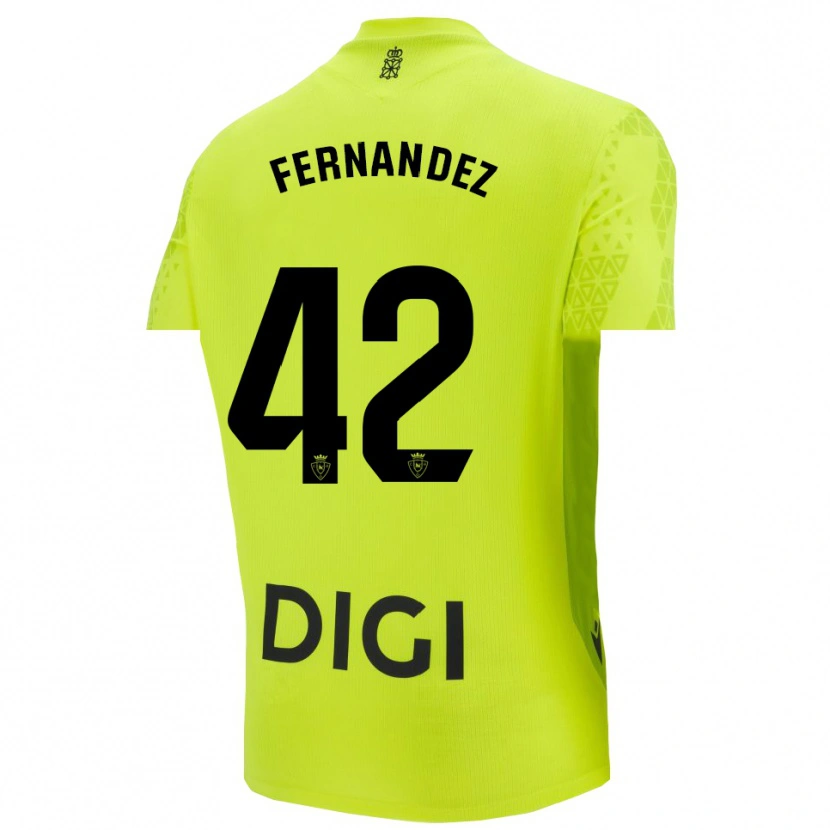 Danxen Enfant Rafa Fernández #42 Maillot de Gardien Vert Fluo 2025/26 T-shirt