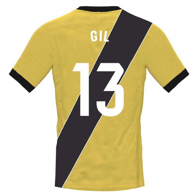Danxen Enfant Juanpe Gil #13 Maillot de Gardien Jaune Noir 2025/26 T-shirt