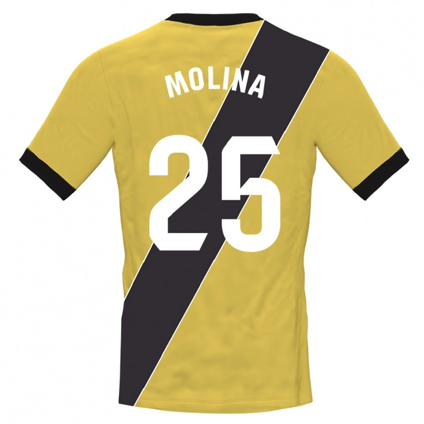 Danxen Enfant Adrián Molina #25 Maillot de Gardien Jaune Noir 2025/26 T-shirt