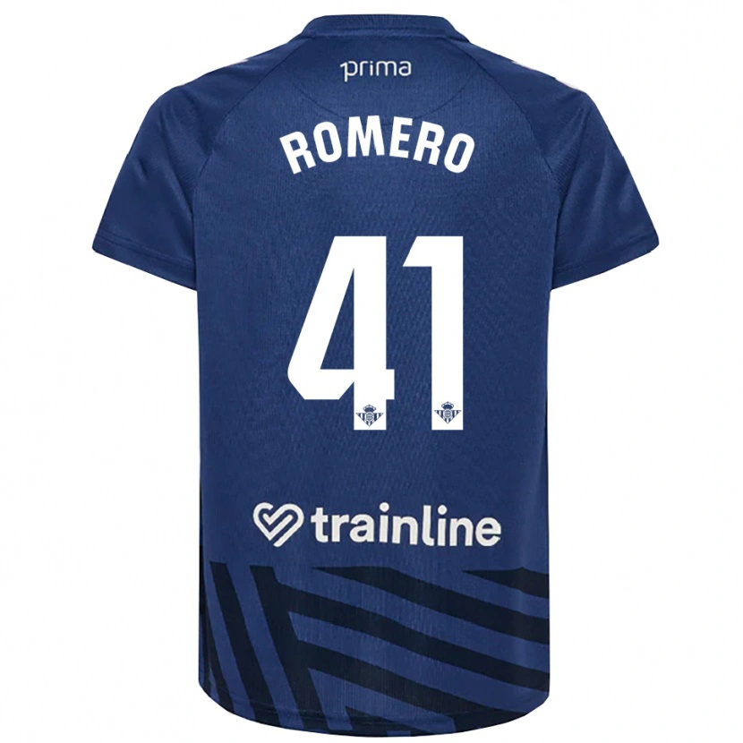 Danxen Enfant José Romero #41 Maillot de Gardien Bleu Roi Blanc 2025/26 T-shirt