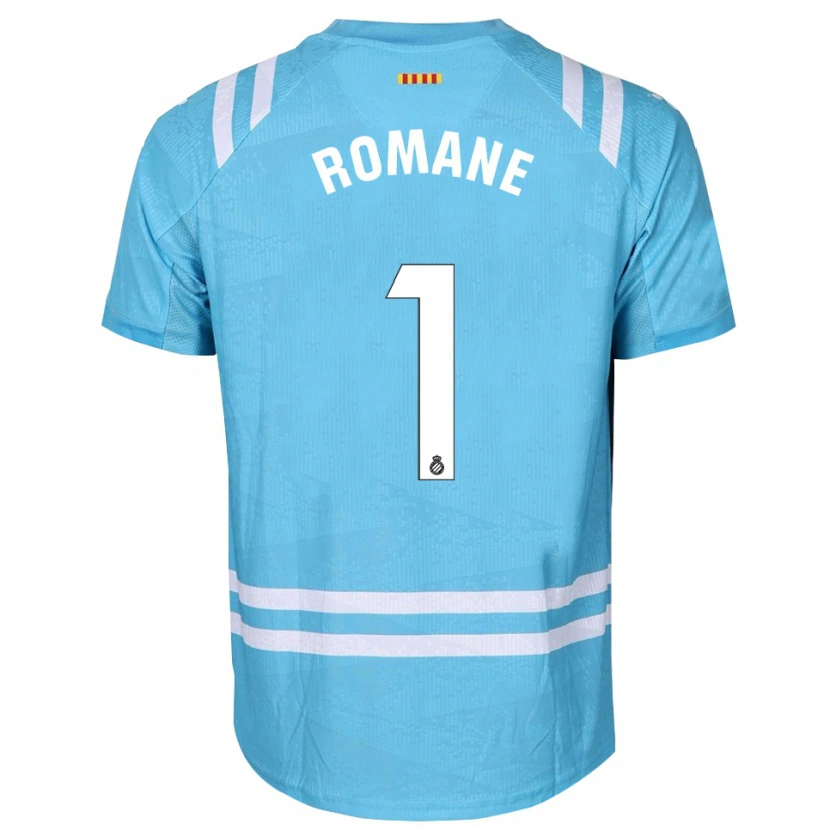 Danxen Enfant Romane Salvador #1 Maillot de Gardien Bleu Clair Blanc 2025/26 T-shirt