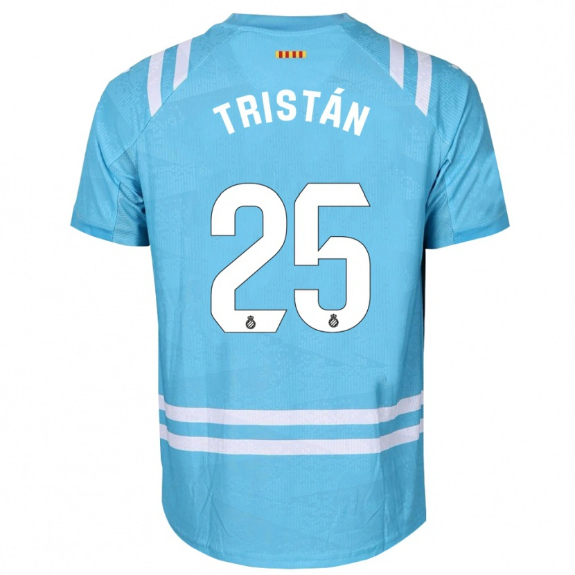 Danxen Enfant Pol Tristán #25 Maillot de Gardien Bleu Clair Blanc 2025/26 T-shirt