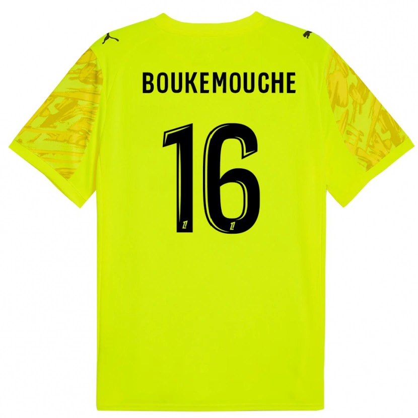 Danxen Enfant Amine Boukemouche #16 Maillot de Gardien Vert Fluo Noir 2025/26 T-shirt