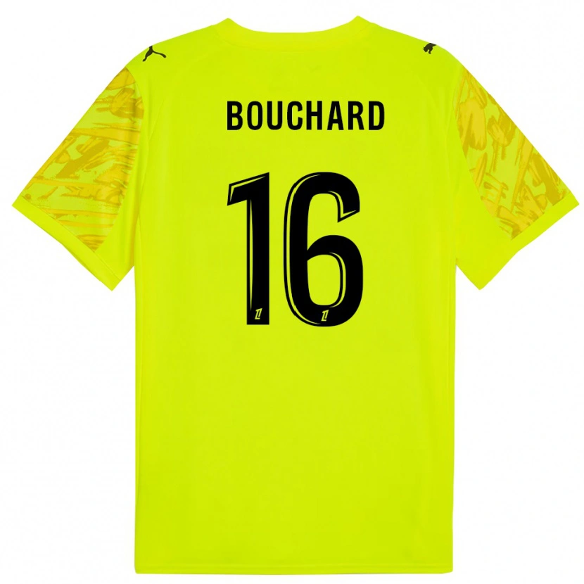Danxen Enfant Ambre Bouchard #16 Maillot de Gardien Vert Fluo Noir 2025/26 T-shirt